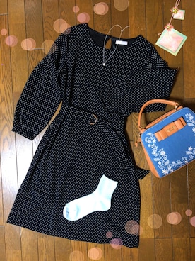 「DRESKIP（ドレスキップ）のアイテム（ワンピース/ドレス）」を使った、Haru☺︎♡さん（レディース・157cm）の冬コーディネート