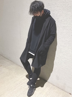 「URBAN RESEARCH（アーバンリサーチ）のアイテム（チェスターコート）」を使った、X.Hiideさん（メンズ・178cm）の冬コーディネート