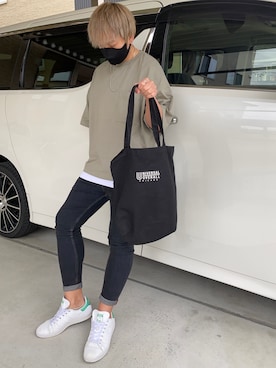 「RAGEBLUE（レイジブルー）のシリコンテンジクロングタンク/873711（タンクトップ）」を使った、X.Hiideさん（メンズ・178cm）の春コーディネート