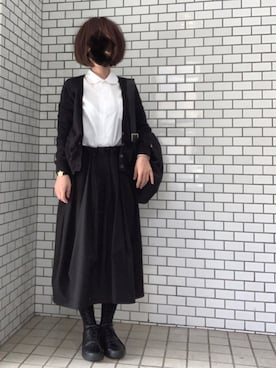 「Y's（ワイズ）のアイテム（スニーカー）」を使った、ふけみんさん（レディース・154cm）の春コーディネート
