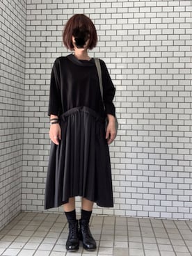 「VIA BUS STOP（ヴィアバスストップ）のアイテム」を使った、ふけみんさん（レディース・154cm）の春コーディネート