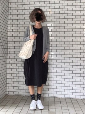 「People Tree(ピープルツリー)のアイテム」を使った、ふけみんさん(レディース・154cm)の春コーディネート