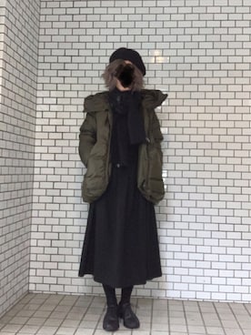 ふけみんさんの「BEAMS BOY / ウール 配色 ベレー 18AW」を使ったコーディネート