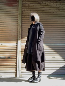 「zucca」｜「アイテム（その他アウター）」を使った、ふけみんさん（レディース・154cm）の春コーディネート