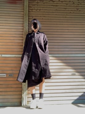 「zucca」｜「アイテム（その他アウター）」を使った、ふけみんさん（レディース・154cm）の春コーディネート