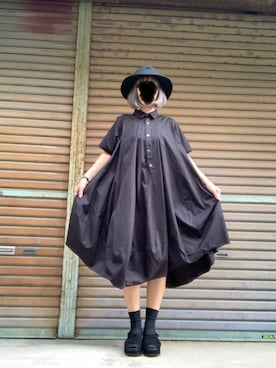 「gomme（ゴム）のアイテム（ワンピース/ドレス）」を使った、ふけみんさん（レディース・154cm）の夏コーディネート