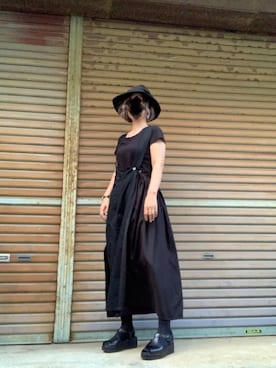「discord Yohji Yamamoto（ディスコード　ヨウジヤマモト）のアイテム（財布）」を使った、ふけみんさん（レディース・154cm）の夏コーディネート