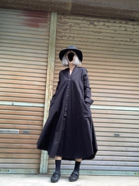 「Y's（ワイズ）のアイテム（ワンピース/ドレス）」を使った、ふけみんさん（レディース・154cm）の秋コーディネート