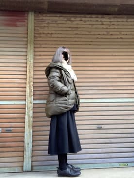 「zucca」｜「アイテム（ダウンジャケット/コート）」を使った、ふけみんさん（レディース・154cm）の冬コーディネート