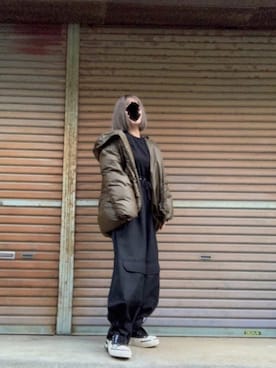 「Yohji Yamamoto（ヨウジヤマモト）のアイテム（スニーカー）」を使った、ふけみんさん（レディース・154cm）の冬コーディネート