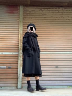 「zucca」｜「アイテム（その他アウター）」を使った、ふけみんさん（レディース・154cm）の冬コーディネート