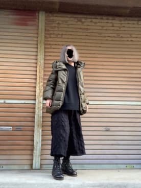 「zucca」｜「アイテム（ダウンジャケット/コート）」を使った、ふけみんさん（レディース・154cm）の冬コーディネート