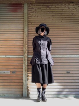 Yohji Yamamoto +Noir（ヨウジヤマモトプリュスノアール）のシャツ ...