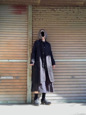 「zucca」｜「アイテム（その他アウター）」を使った、ふけみんさん（レディース・154cm）の春コーディネート