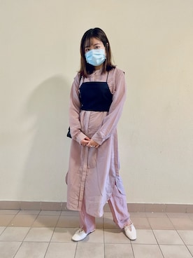 「blue」｜「アイテム（バレエシューズ）」を使った、Averina Chuさん（レディース・158cm）の秋コーディネート