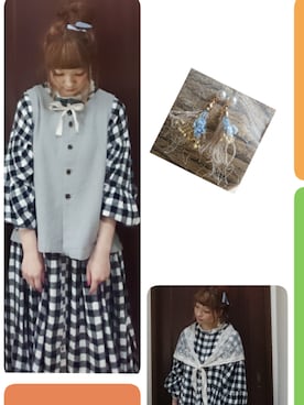 「ミカヅキモモコ（ミカヅキモモコ）のアイテム（ピアス（両耳用））」を使った、mek0さん（レディース・151cm）の冬コーディネート