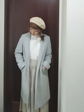 「いつもありがとうございます」｜「アイテム（チェスターコート）」を使った、mek0さん（レディース・151cm）の冬コーディネート