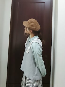 「ミカヅキモモコ（ミカヅキモモコ）のアイテム（ピアス（両耳用））」を使った、mek0さん（レディース・151cm）の冬コーディネート