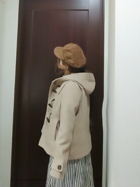 「いつもありがとうございます」｜「アイテム（ダッフルコート）」を使った、mek0さん（レディース・151cm）の冬コーディネート