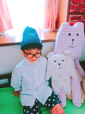 「いつもありがとうございます」｜「アイテム（ニットキャップ/ビーニー）」を使った、mek0さん（レディース・151cm）の春コーディネート