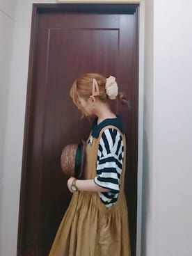 「いつもありがとうございます」｜「アイテム（チュニック）」を使った、mek0さん（レディース・151cm）の春コーディネート