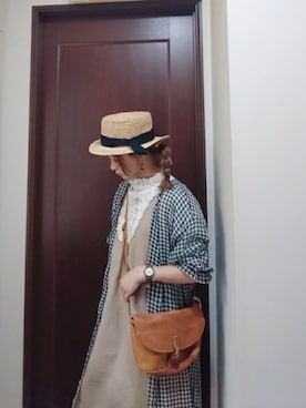 「DEEP（ディープ）のアイテム」を使った、mek0さん（レディース・151cm）の春コーディネート