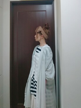 「いつもありがとうございます」｜「アイテム（チュニック）」を使った、mek0さん（レディース・151cm）の夏コーディネート