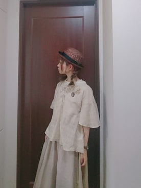 「Samansa Mos2（サマンサ モスモス）のアイテム」を使った、mek0さん（レディース・151cm）の夏コーディネート