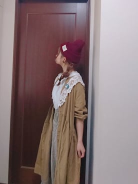 「ehka sopo（エヘカソポ）のアイテム（ニットキャップ/ビーニー）」を使った、mek0さん（レディース・151cm）の夏コーディネート