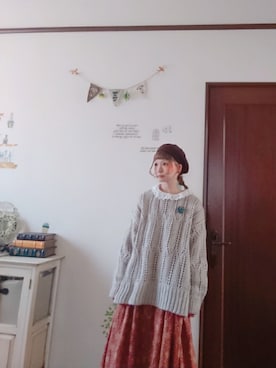 「14+（イチヨンプラス）のアイテム（アクセサリー）」を使った、mek0さん（レディース・151cm）の秋コーディネート
