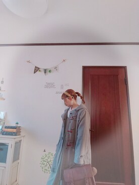 「Samansa Mos2（サマンサ モスモス）のアイテム（ダッフルコート）」を使った、mek0さん（レディース・151cm）の冬コーディネート