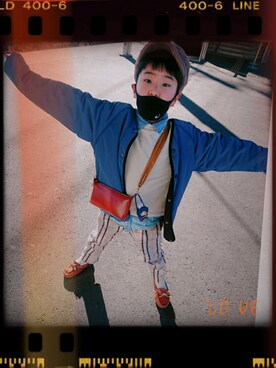 「いつもありがとうございます」｜「アイテム（ブルゾン）」を使った、mek0さん（レディース・151cm）の冬コーディネート
