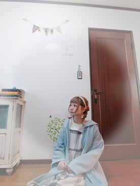 「いつもありがとうございます」｜「アイテム（その他アウター）」を使った、mek0さん（レディース・151cm）の冬コーディネート