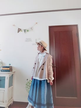 「いつもありがとうございます」｜「アイテム（トレンチコート）」を使った、mek0さん（レディース・151cm）の春コーディネート
