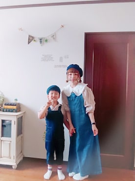 「いつもありがとうございます」｜「アイテム（ジャンパースカート）」を使った、mek0さん（レディース・151cm）の春コーディネート