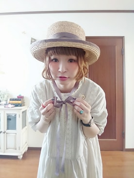 「14+（イチヨンプラス）のアイテム（アクセサリー）」を使った、mek0さん（レディース・151cm）の夏コーディネート