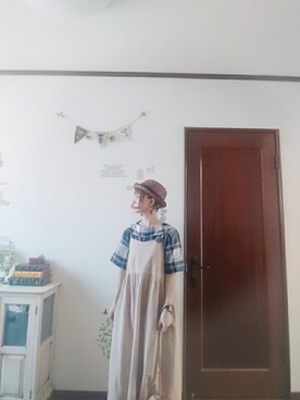 「14+（イチヨンプラス）のアイテム（アクセサリー）」を使った、mek0さん（レディース・151cm）の夏コーディネート