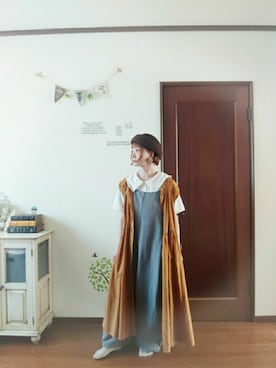 「いつもありがとうございます」｜「アイテム（サロペット/オーバーオール）」を使った、mek0さん（レディース・151cm）の夏コーディネート