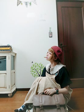 「いつもありがとうございます」｜「アイテム（ハンチング/ベレー帽）」を使った、mek0さん（レディース・151cm）の夏コーディネート
