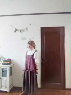 「いつもありがとうございます」｜「アイテム（ハンチング/ベレー帽）」を使った、mek0さん（レディース・151cm）の秋コーディネート