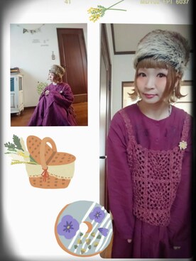 「ミカヅキモモコ（ミカヅキモモコ）のアイテム（ピアス（両耳用））」を使った、mek0さん（レディース・151cm）の秋コーディネート