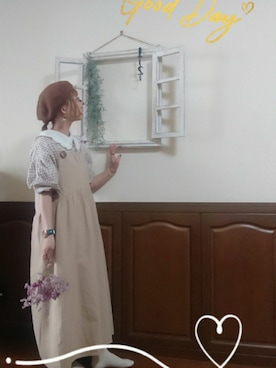 「Bleu Bleuet（ブルーブルーエ）のアイテム（ハンチング/ベレー帽）」を使った、mek0さん（レディース・151cm）の秋コーディネート
