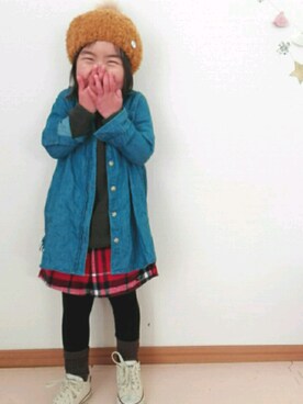 nao＊*さん（キッズ・90cm）の冬コーディネート