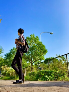 「KAHALA」｜意味深さん（メンズ・186cm）の夏コーディネート