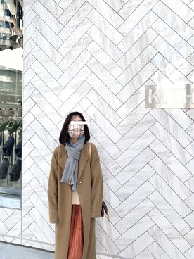 「JOURNAL STANDARD relume（ジャーナルスタンダード　レリューム）のアイテム（ピーコート）」を使った、Ting Yu Tzungさん（レディース・151cm）の春コーディネート