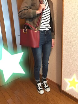 「holiday」｜「アイテム（ブルゾン）」を使った、まーちんさん（レディース・169cm）の秋コーディネート