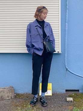 「JUNRED（ジュンレッド）のアイテム（ジャケット/アウター）」を使った、shioriさん（レディース・164cm）の春コーディネート