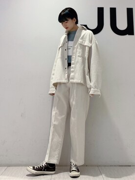 「JUNRED（ジュンレッド）のアイテム（スウェット）」を使った、shioriさん（レディース・164cm）の冬コーディネート