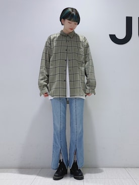 「JUNRED（ジュンレッド）のアイテム」を使った、shioriさん（レディース・164cm）の冬コーディネート