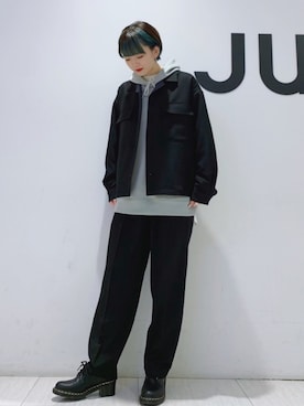 「JUNRED（ジュンレッド）のアイテム（ブルゾン）」を使った、shioriさん（レディース・164cm）の冬コーディネート